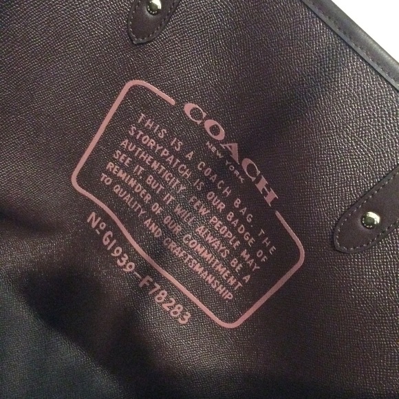 New COACH Reversible Tote BAG Floral Mahogany - Picture 3 of 11